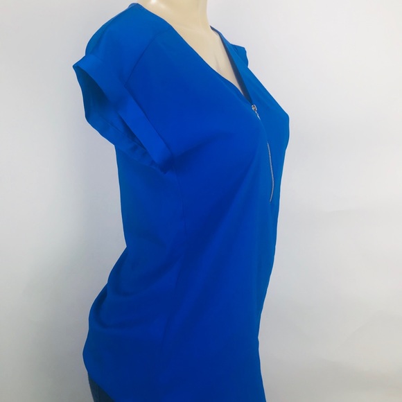 Express Blouse Blue 1/4 zip Women’s size S - Picture 7 of 8